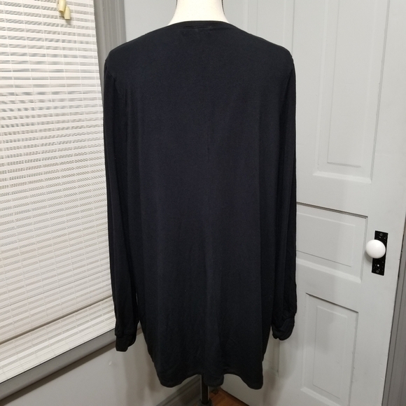 Lane Bryant Corset Waist Black Jersey Knit Tunic Top size 14/16 - Picture 3 of 5
